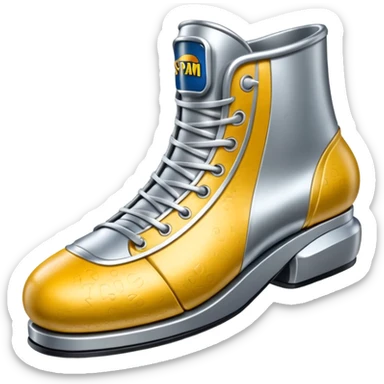 thierry mugler style spam can shoe sculpture  sticker