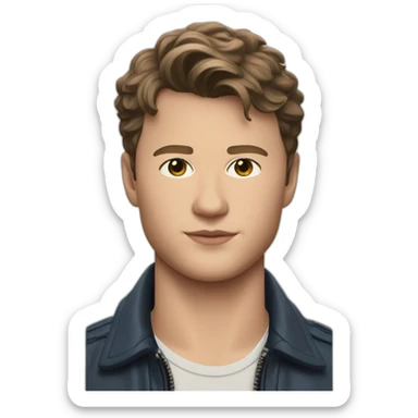 Ansel Elgort baby driver sticker