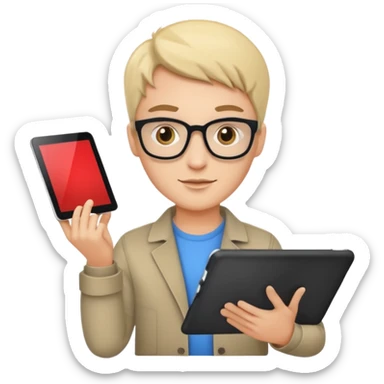 graphic designer with props

 sticker