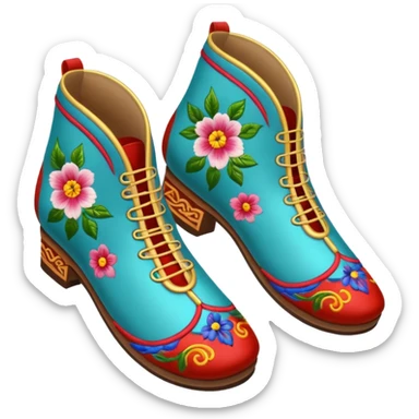 chinese mongolian shoes sticker