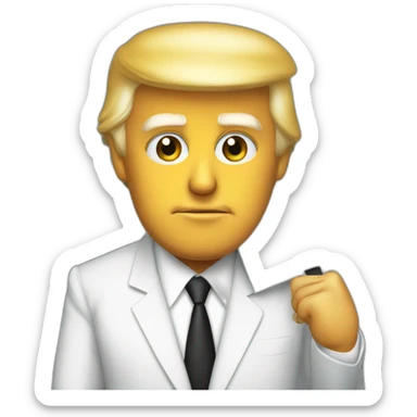 trump holding a sign saying GG sticker