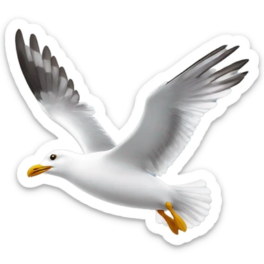 Seagull flying sticker