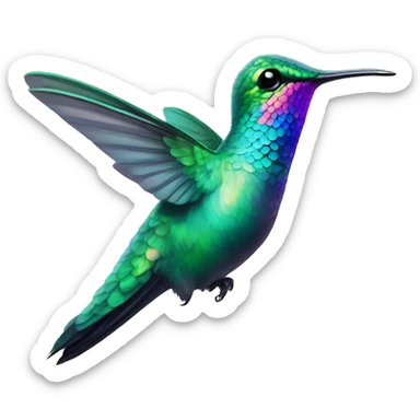 Iridescent hummingbird  sticker
