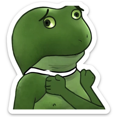 Girl crossing arms and grabbing her neck chocking herself sticker