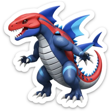 Meloetta-Groudon-Garchomp-Kyogre-Pokémon-Fakémon-fusion-hybrid-creature sticker