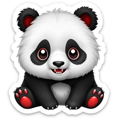 cute vampire panda sticker