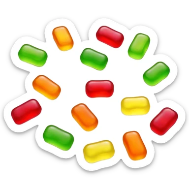 generate an emoji-style image of gushers gummy sticker