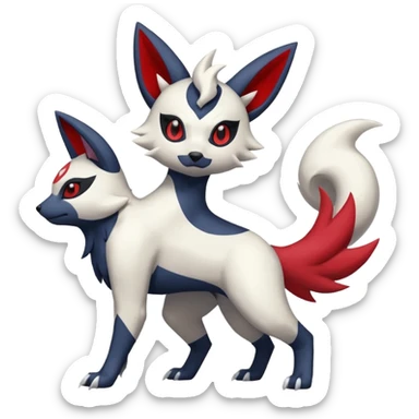 Zorua-Absol-Umbreon-Zangoose-fusion (full body) sticker