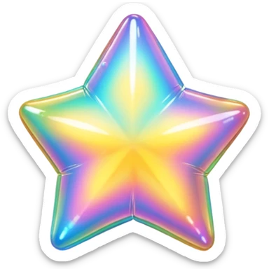 y2k hollow star bubble shiny sticker
