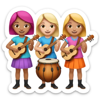 3 girl bands are so fun I banny sticker