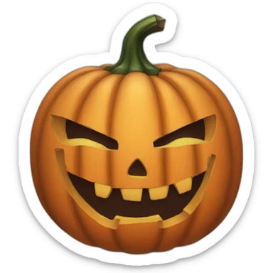 Halloween jack o' lantern sticker