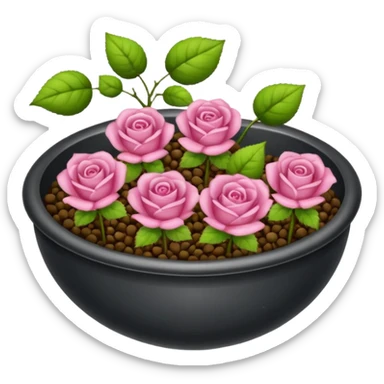 Un tamis avec des trous pour séparer des baies roses, des graines noires sticker