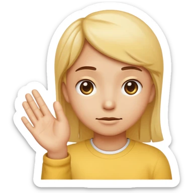 🤔this emoji with an innocent suspicious but also smirking 😏 expression looking up, but with that same hand sticker
