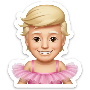Donald trump with a tutu sticker