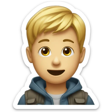 young kids reacting to question with a question mark sticker