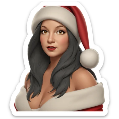 santa hat beauty portrait sticker