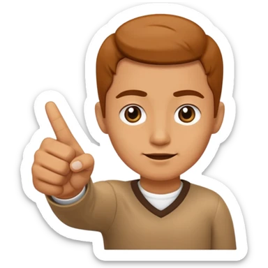 a finger pointing at the reader sticker