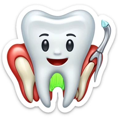 Tooth extracted sticker