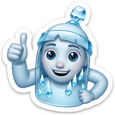 freezing thumbs up sticker