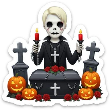 Chris motionless  🕸🦇♱🎃🥀⚰️🪦⛓🕯🎶👻🤘🧟🧛🧛‍♂️🎤 sticker