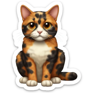 Cool tortie cat sticker