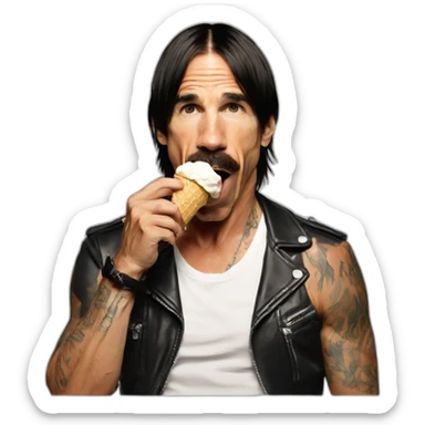 Anthony Kiedis eating ice cream sticker