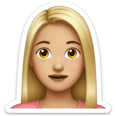 Girl with acne sticker