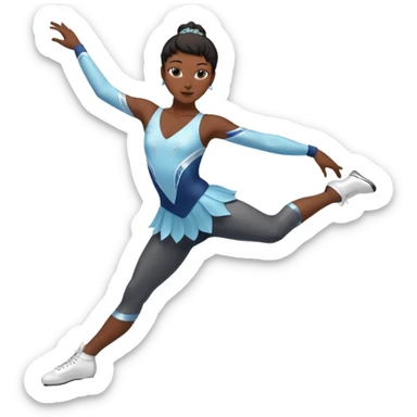 ice skater with black skin sticker