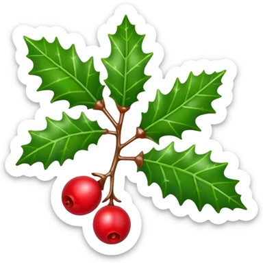 Houx plante de noel sticker