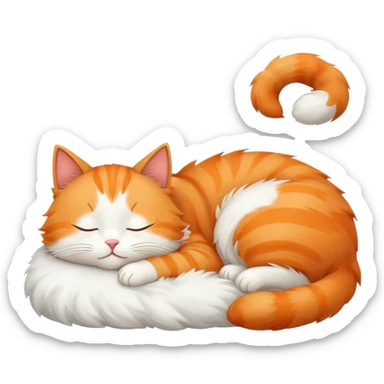 Cat sleeping sticker