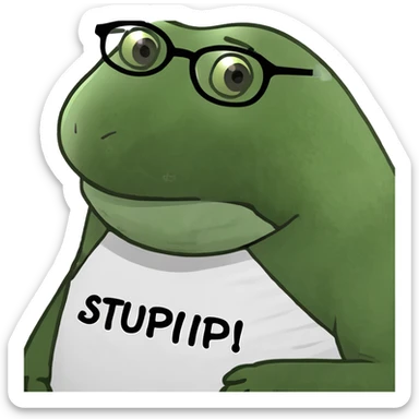 a fat sloth with jewish dark paces and round stupid glasses with thick lenses. sloth wears a t shirt with inscription “Sonya” sticker