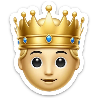 luxury black and gold emoji with royal crown, ornate golden swirls, premium VIP style, elegant and glossy, dark background, glowing edges, rich and exclusive look, suitable for Telegram emoji pack sticker