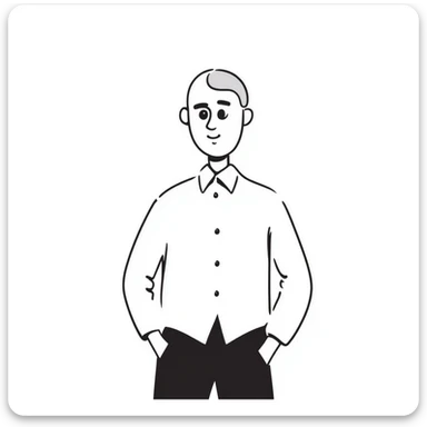 man with a bald spot sticker