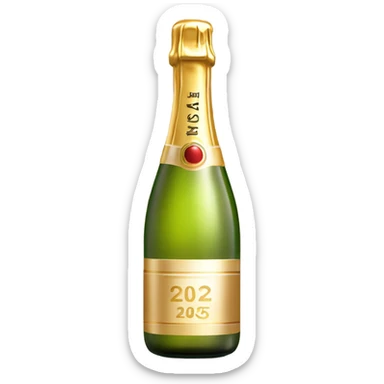 A bottle of champagne 2025 sticker