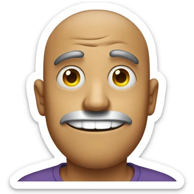 uncomfortable emoji with a grimace and eye twitch  sticker