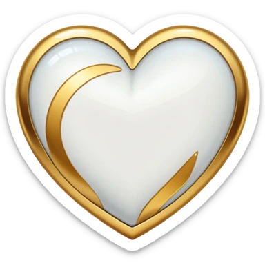 heart fully repaired sealed with gold no visible cracks sticker