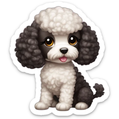 Toy poodle and hello kitty sticker