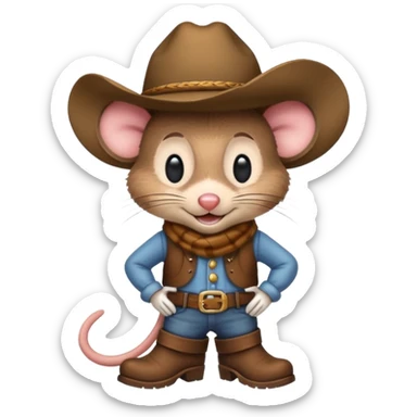 Ratón vaquero sticker