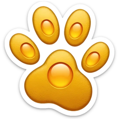 paw print with a sun sticker