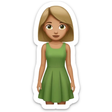 Bratz human girl green sticker