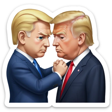 Benjamin Netanyahu bowing to Donald Trump sticker