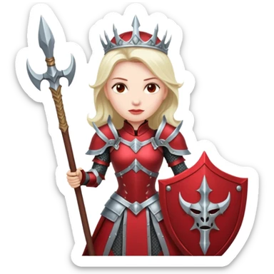 War Queen + crimson armor + halberd sticker