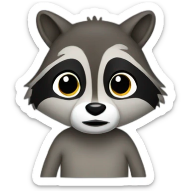 raccoon man sticker