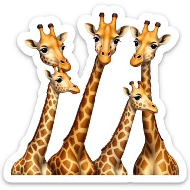 Farting giraffes sticker