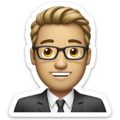 bussines man with phone sticker