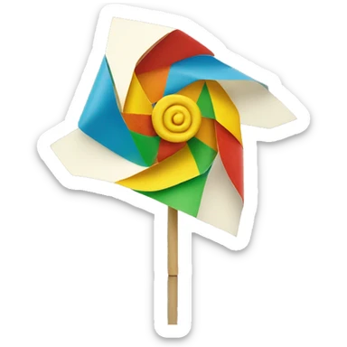 paper pinwheel sticker