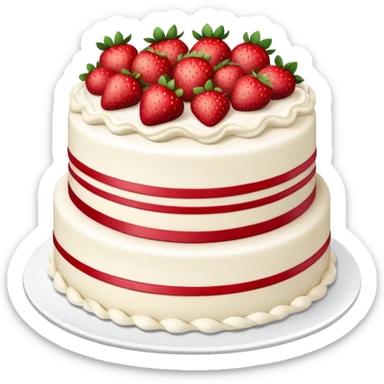 2 tier Strawberry Cake sticker