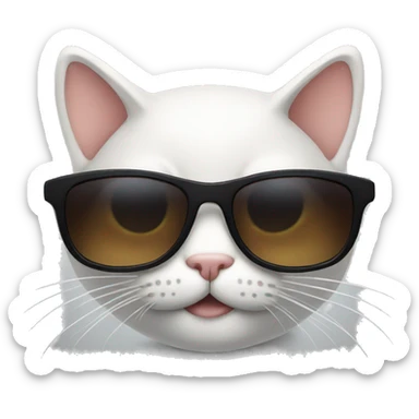 Cat with sunglasses sticker