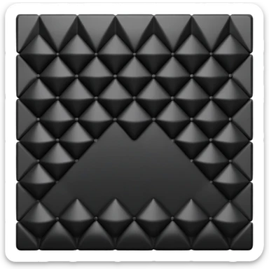 black wavy soundproofing panel with pyramid pattern sticker
