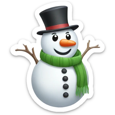 Cute snowman sticker